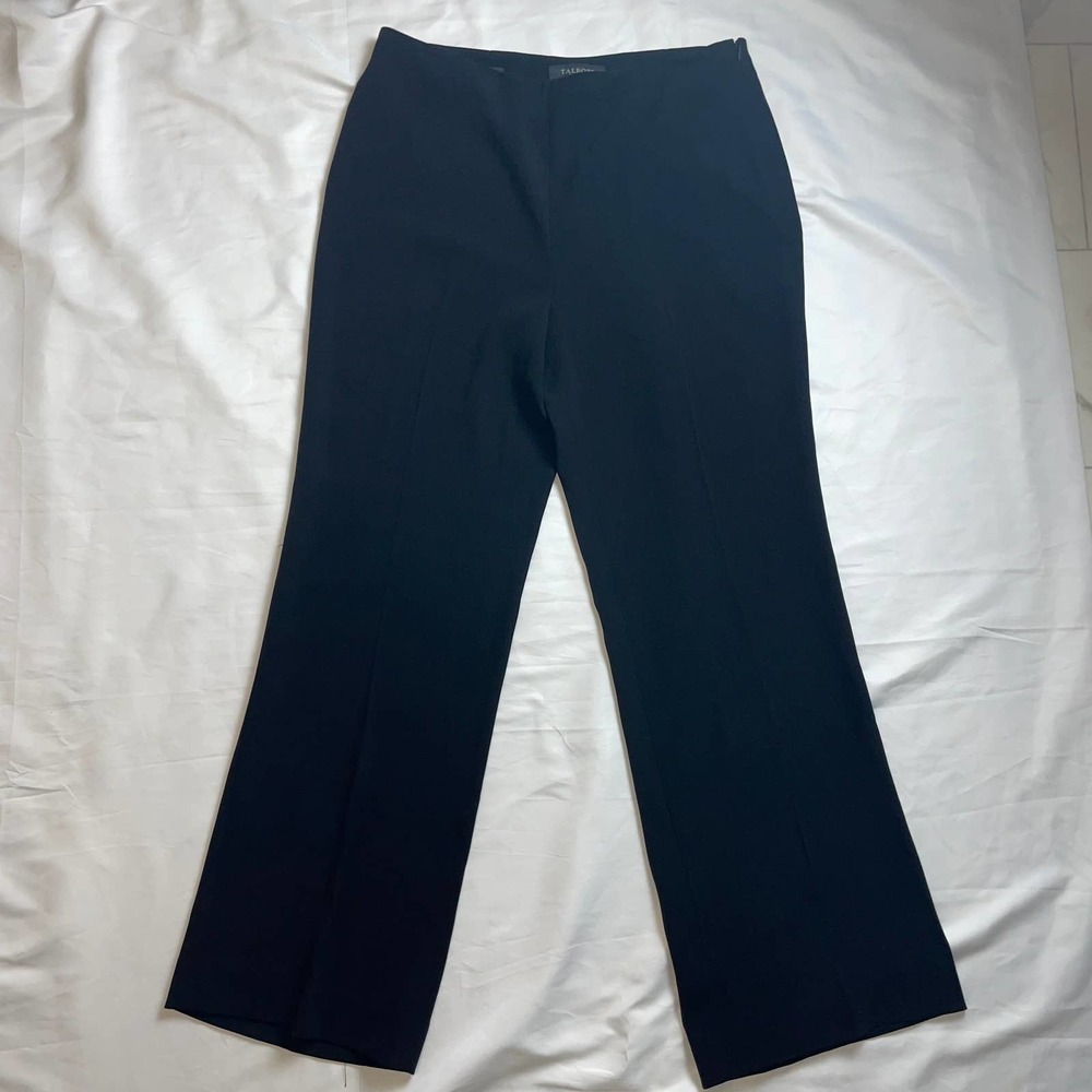 Talbots Classic side zip Full leg trouser pant black